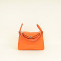 Hermes Orange Lindy 30 Evercolor Bag