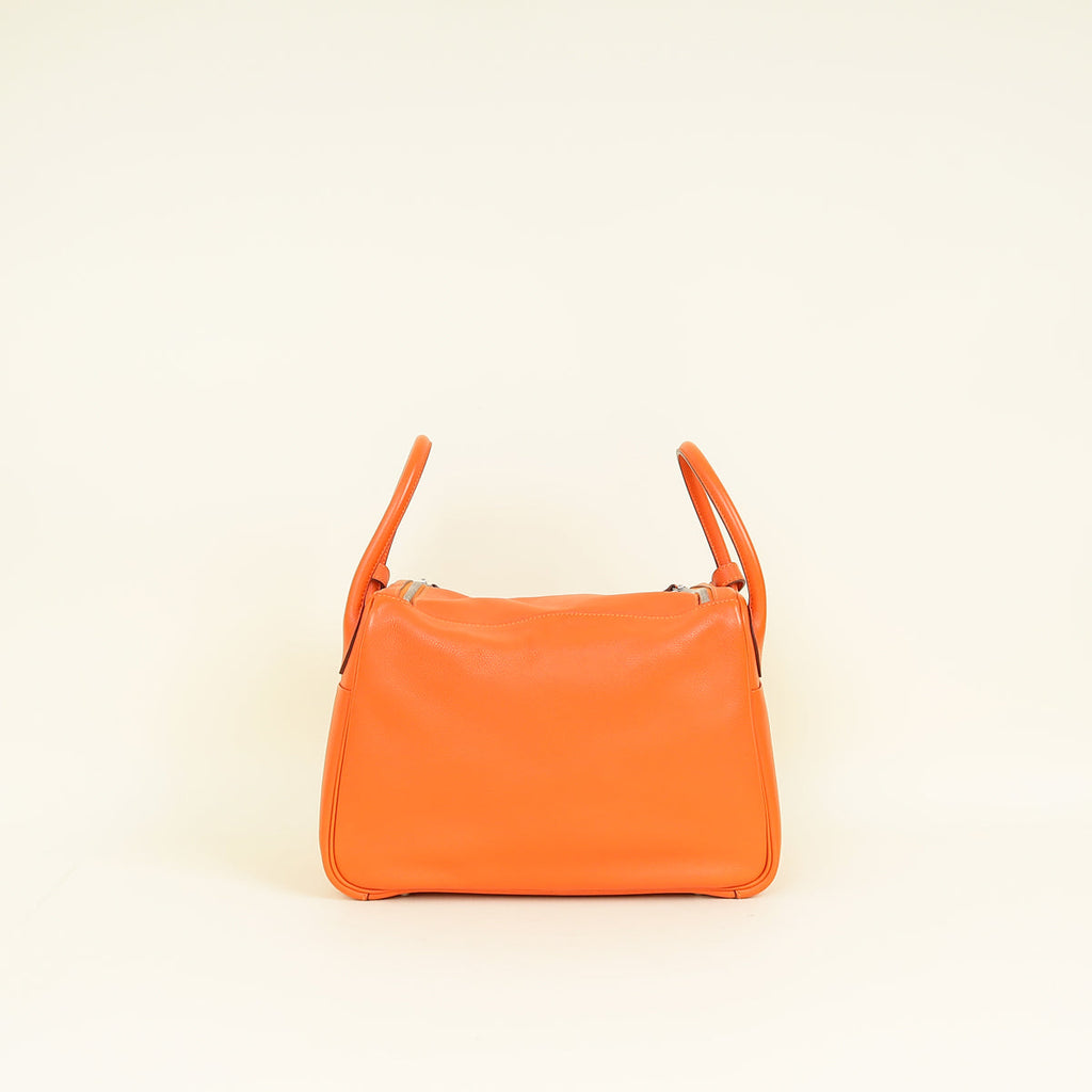 Hermes Orange Lindy 30 Evercolor Bag