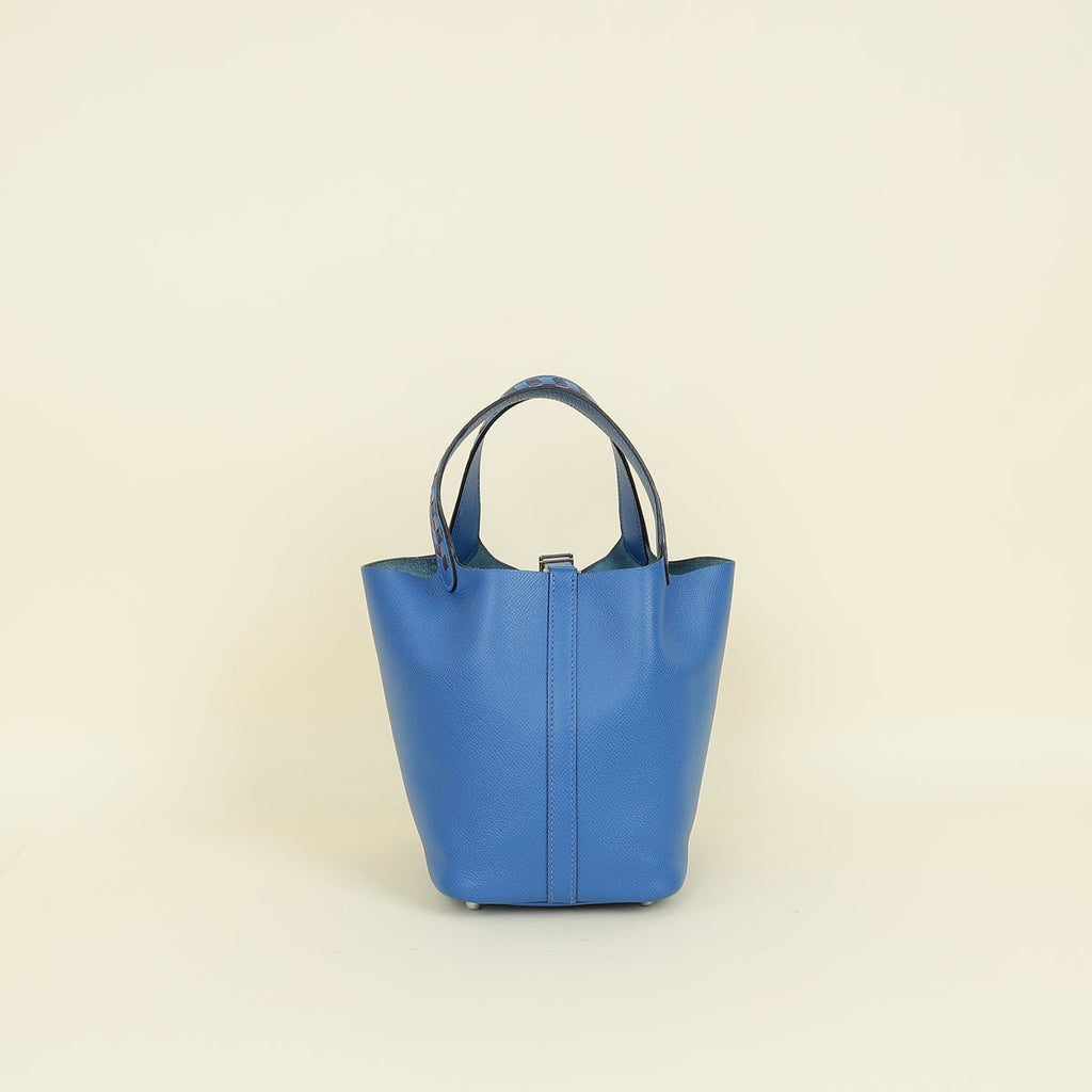 Hermes Tricolor Picotin Lock 18 Tressage Bag