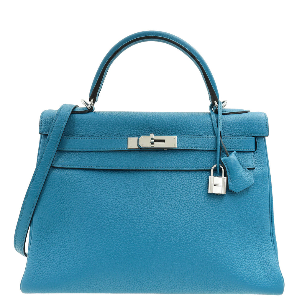 Hermes Cobalt Retourne Kelly 32 Bag
