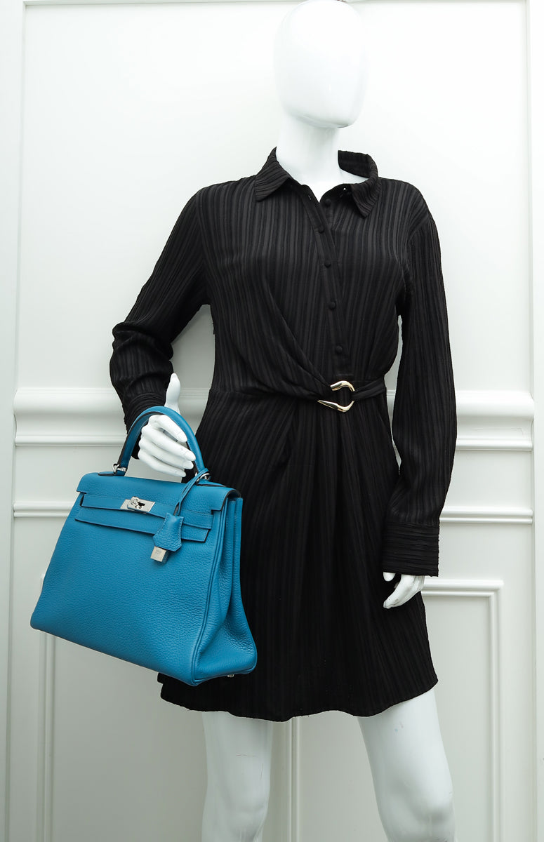 Hermes Cobalt Retourne Kelly 32 Bag
