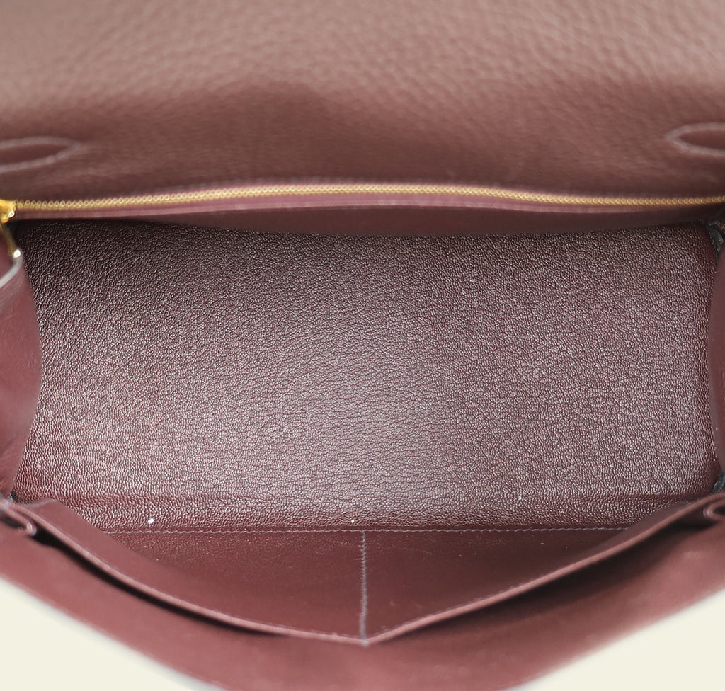 Hermes Rouge Sellier Retourne Kelly 28 Bag