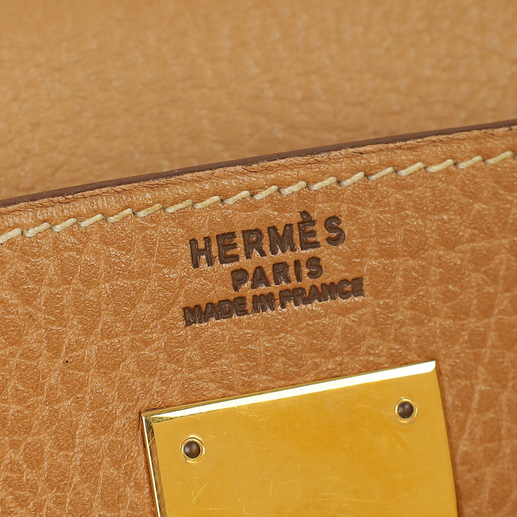 Hermes Naturelle Vintage Sellier Kelly 32 Bag