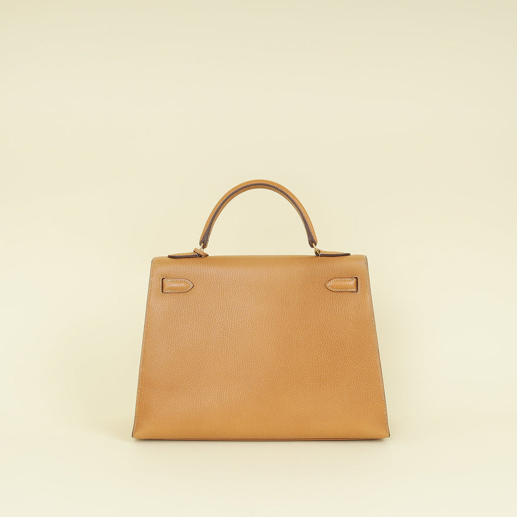 Hermes Naturelle Vintage Sellier Kelly 32 Bag