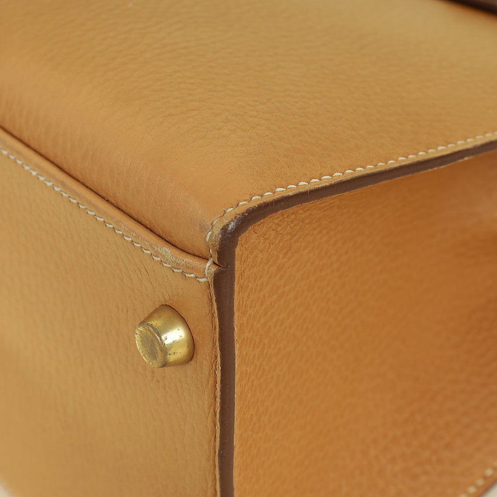 Hermes Naturelle Vintage Sellier Kelly 32 Bag
