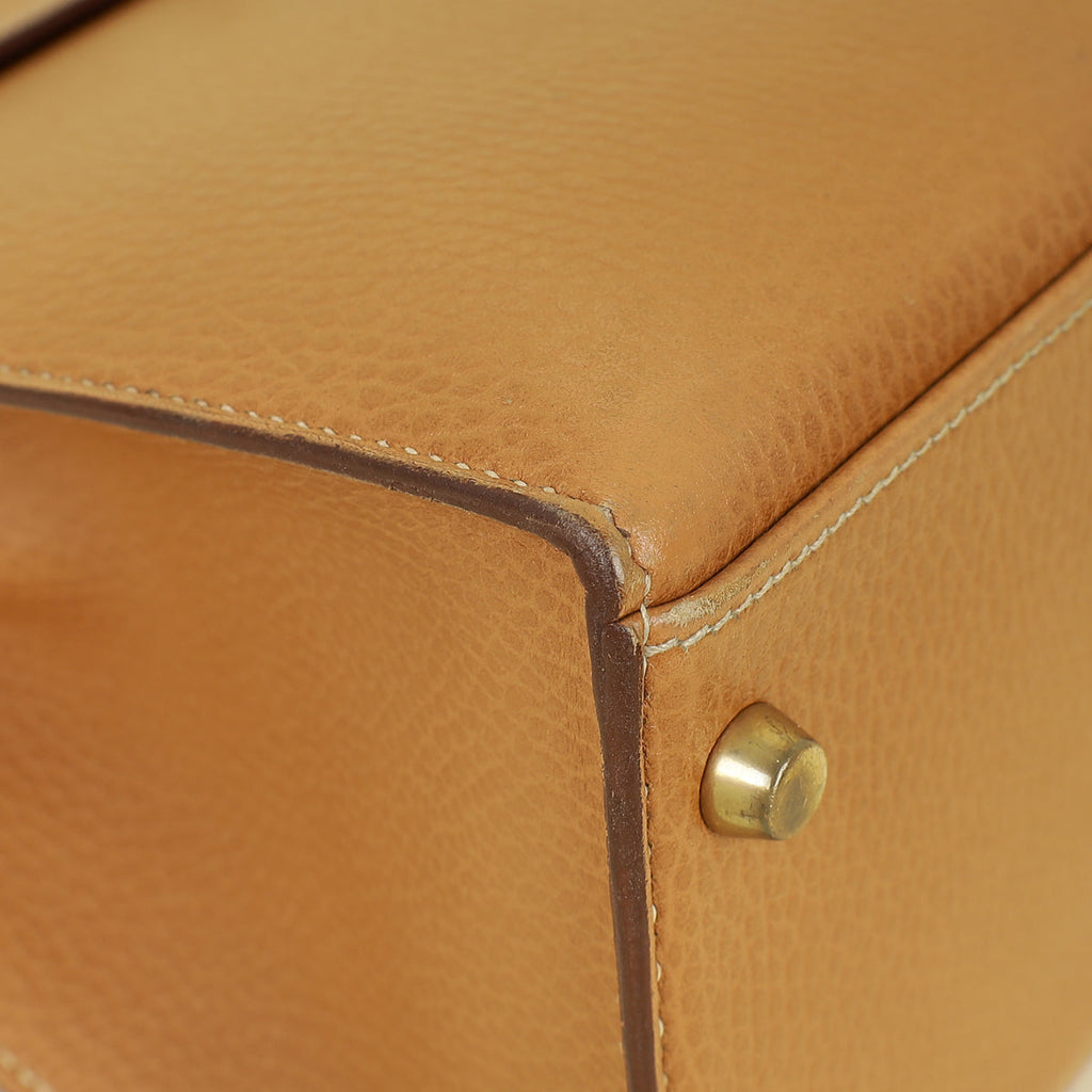 Hermes Naturelle Vintage Sellier Kelly 32 Bag