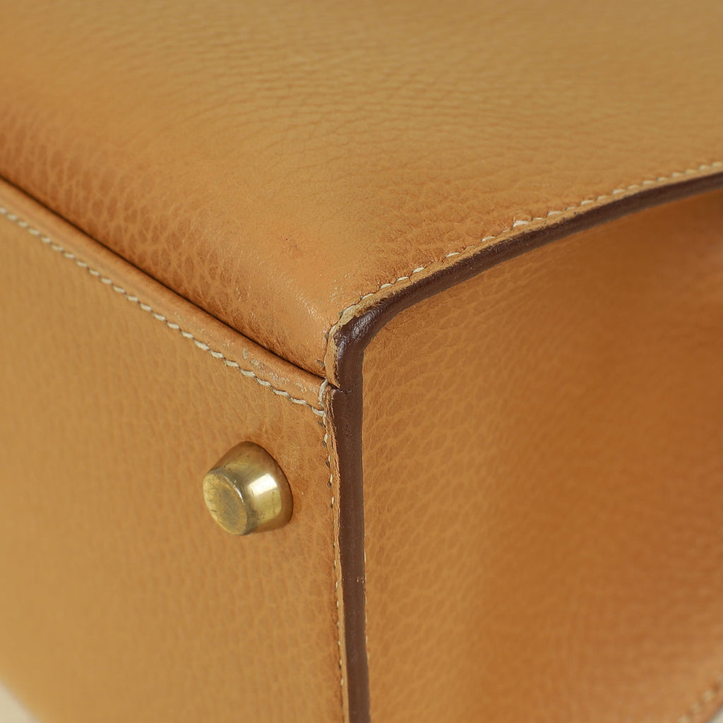Hermes Naturelle Vintage Sellier Kelly 32 Bag