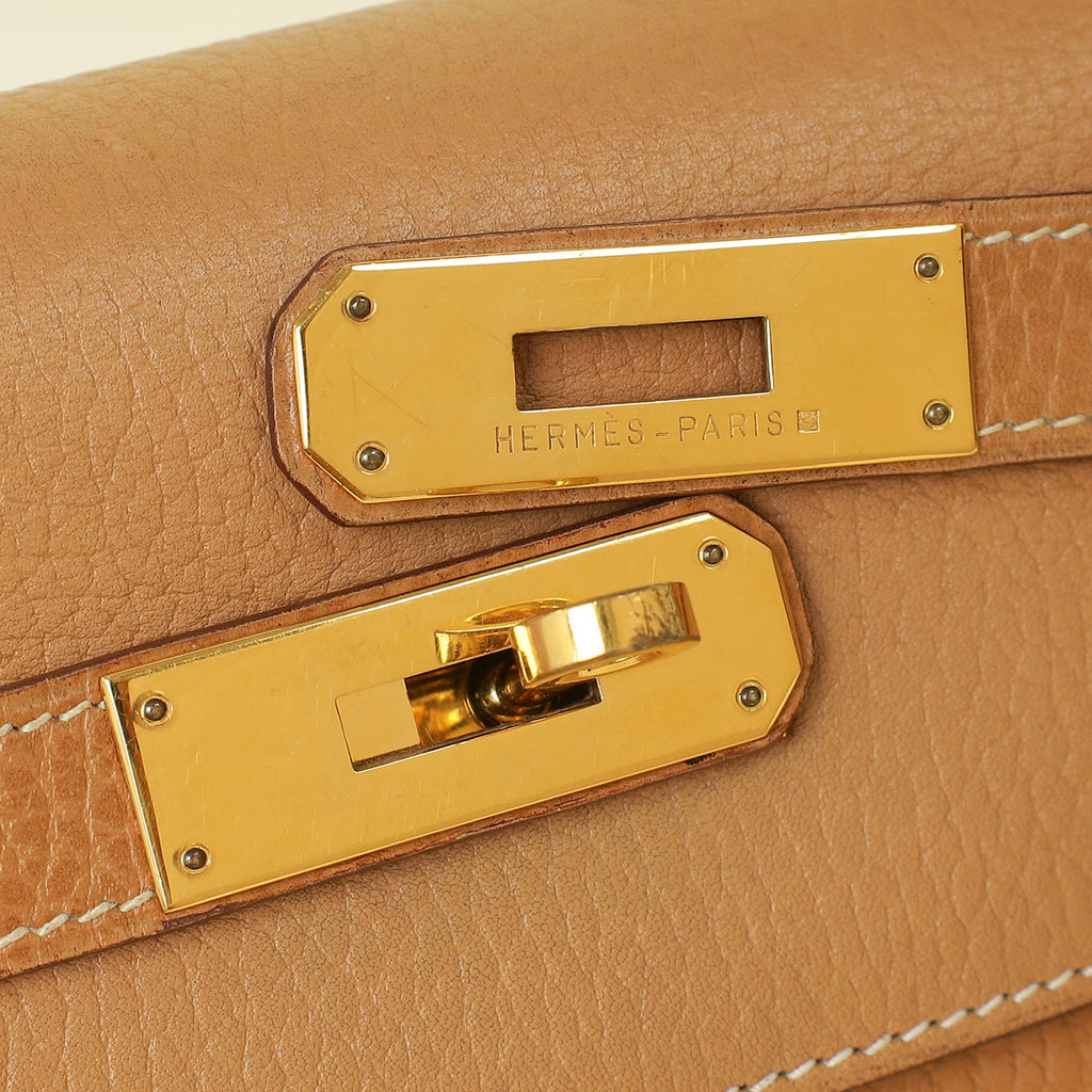Hermes Naturelle Vintage Sellier Kelly 32 Bag