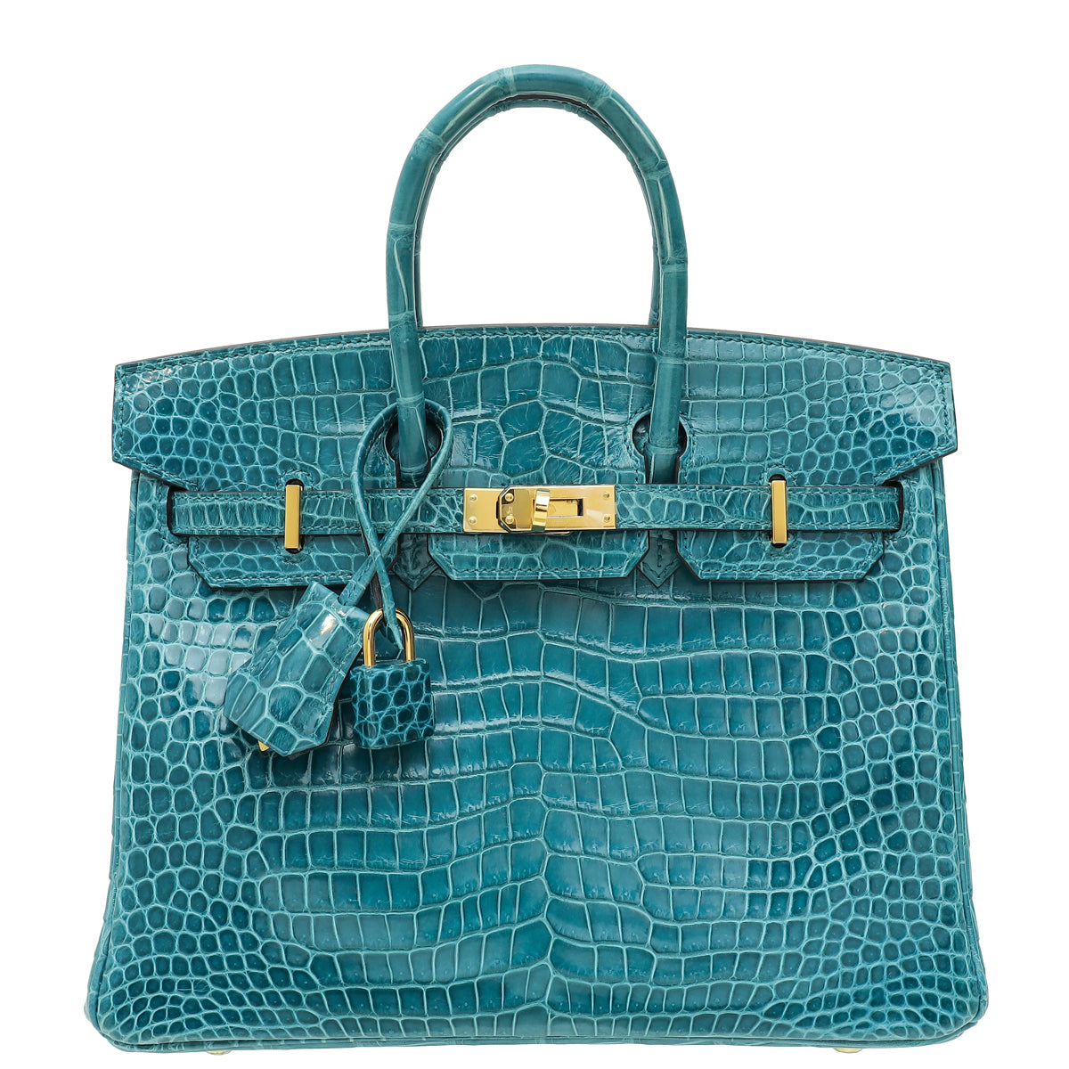 Hermes Colvert Birkin 25 Shiny Porosus Crocodile Bag