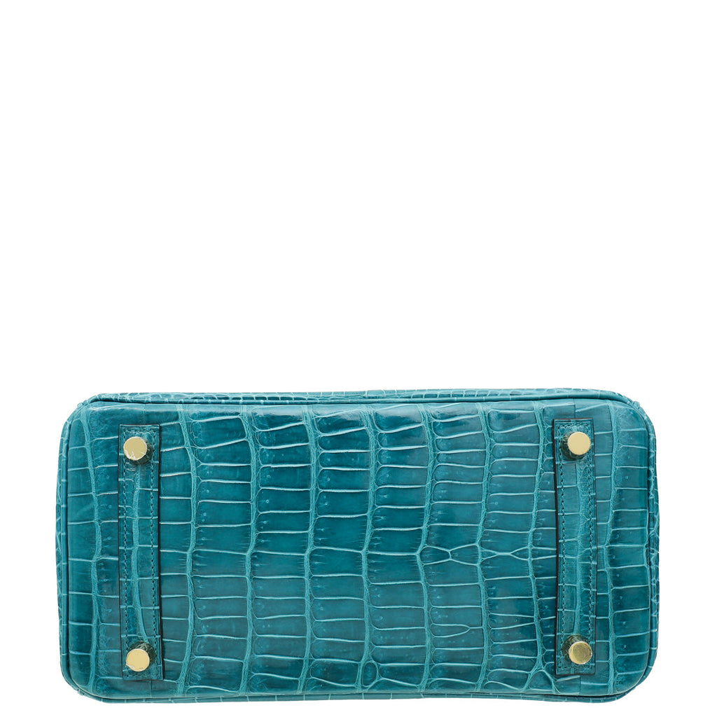 Hermes Colvert Birkin 25 Shiny Porosus Crocodile Bag