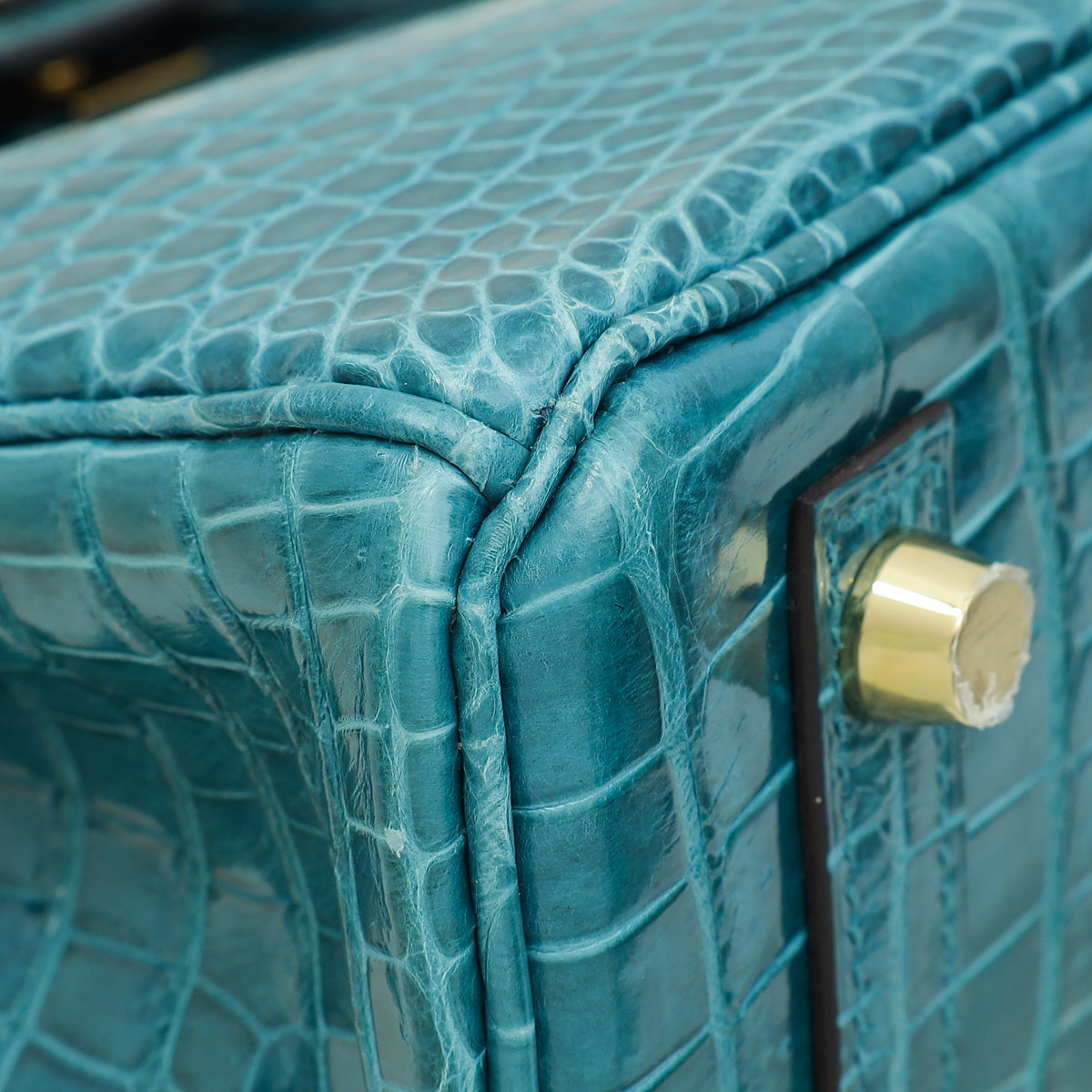 Hermes Colvert Birkin 25 Shiny Porosus Crocodile Bag