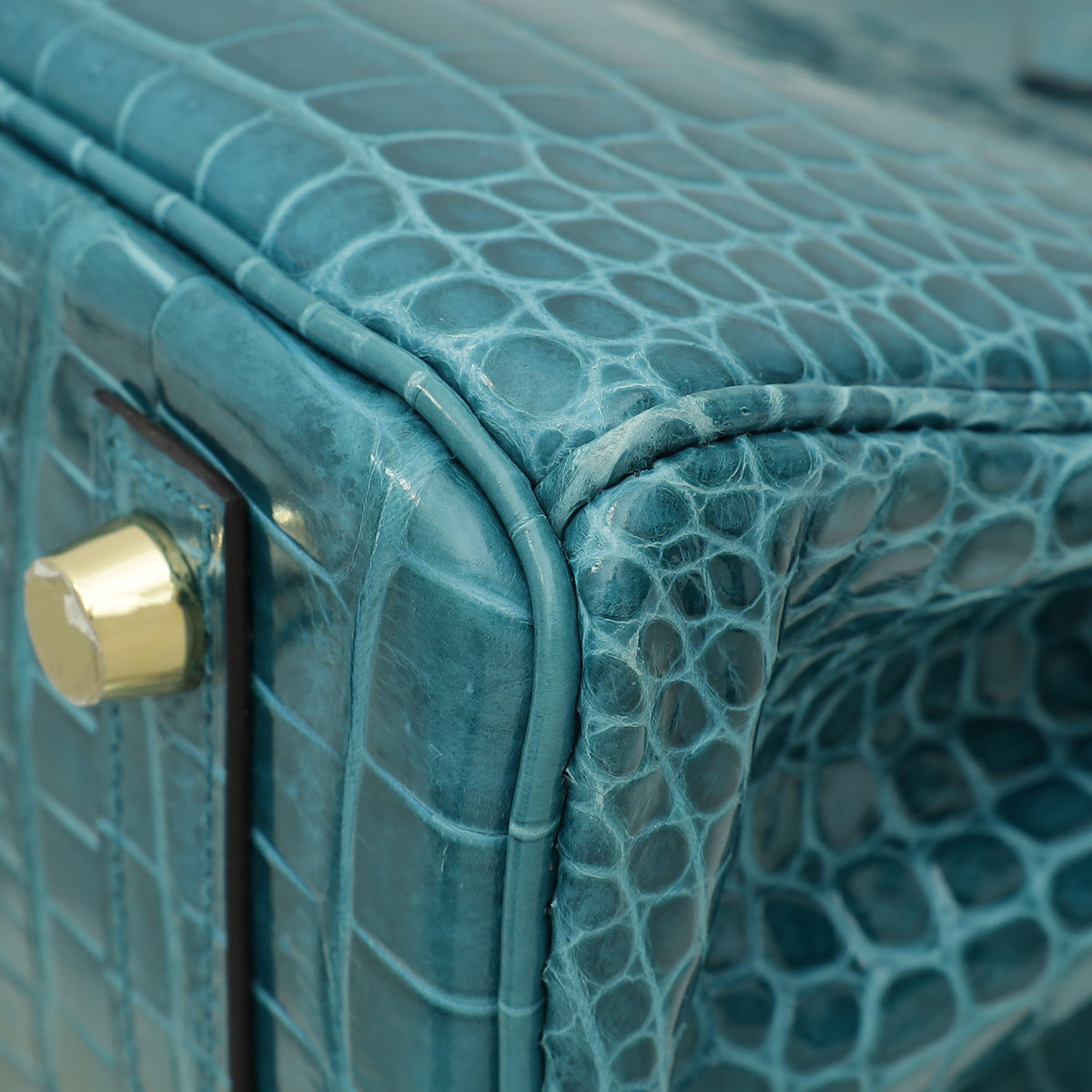 Hermes Colvert Birkin 25 Shiny Porosus Crocodile Bag