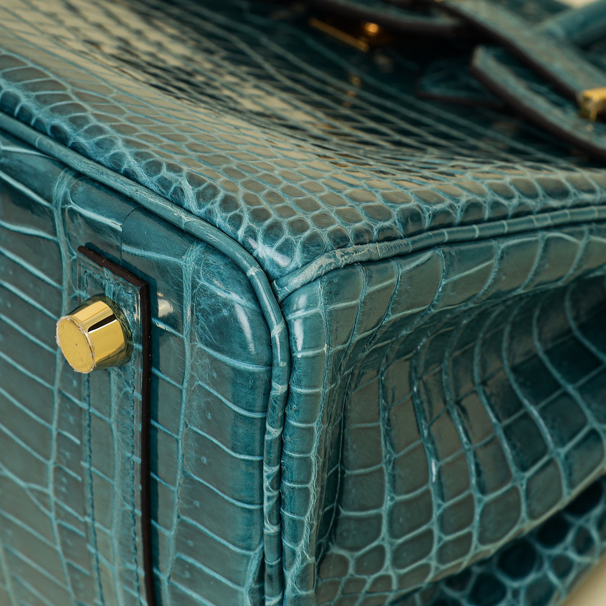 Hermes Colvert Shiny Porosus Crocodile Birkin 25 Bag