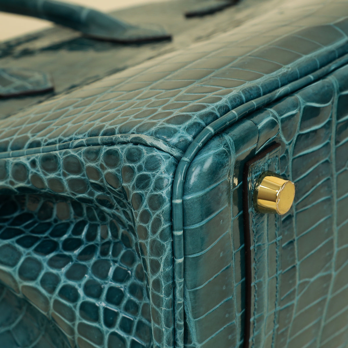 Hermes Colvert Shiny Porosus Crocodile Birkin 25 Bag