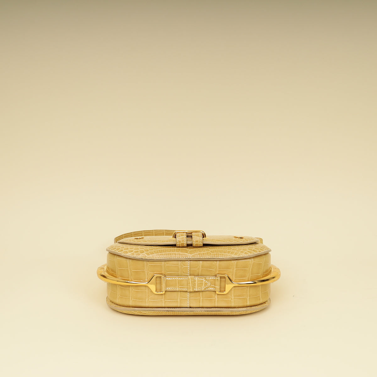 Hermes Jaune Poussin Alligator Passe-Guide Bag