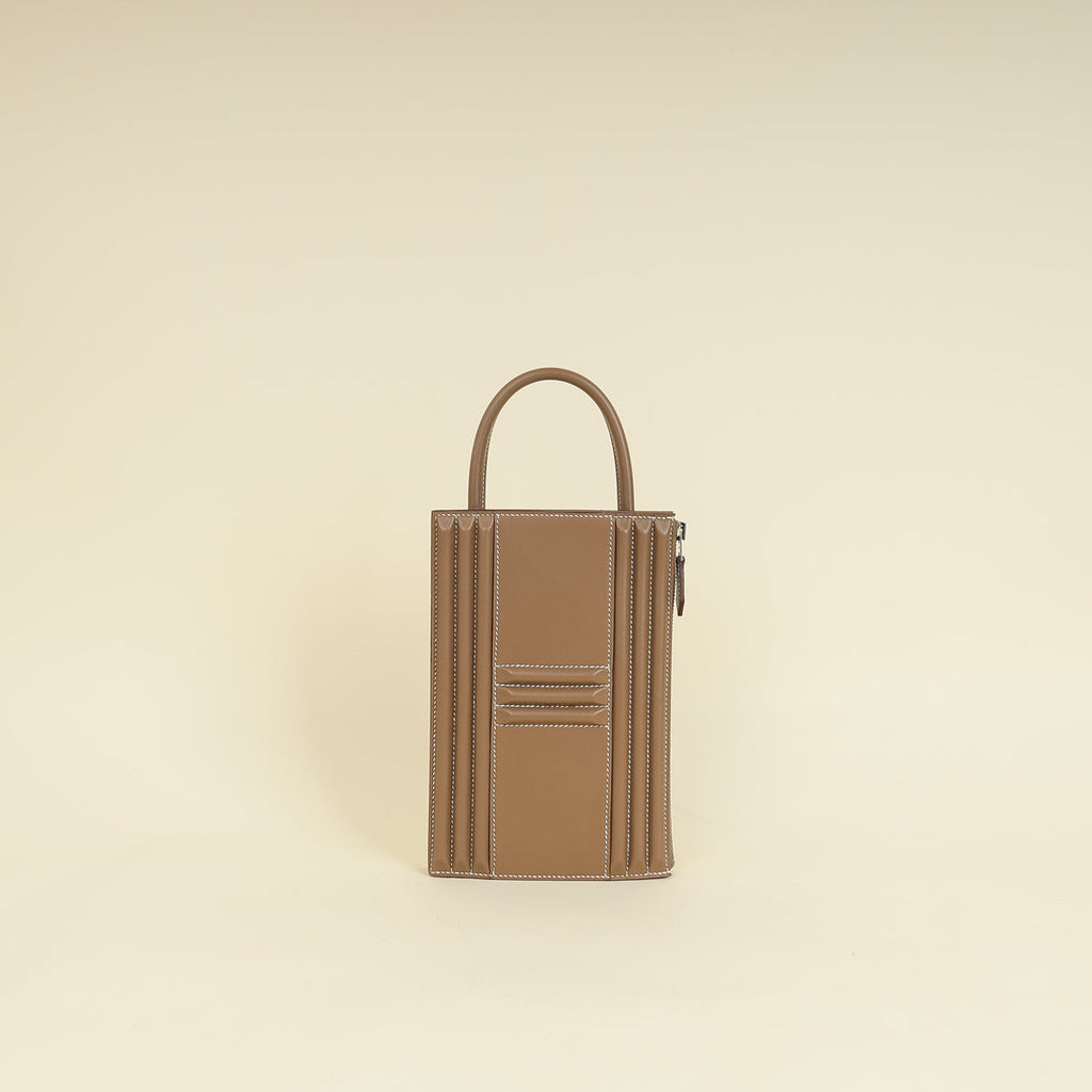 Hermès Etoupe Cadenas clutch