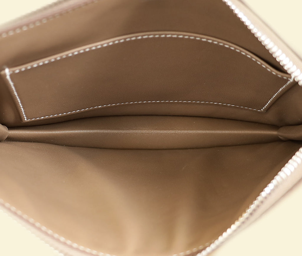 Hermès Etoupe Cadenas clutch