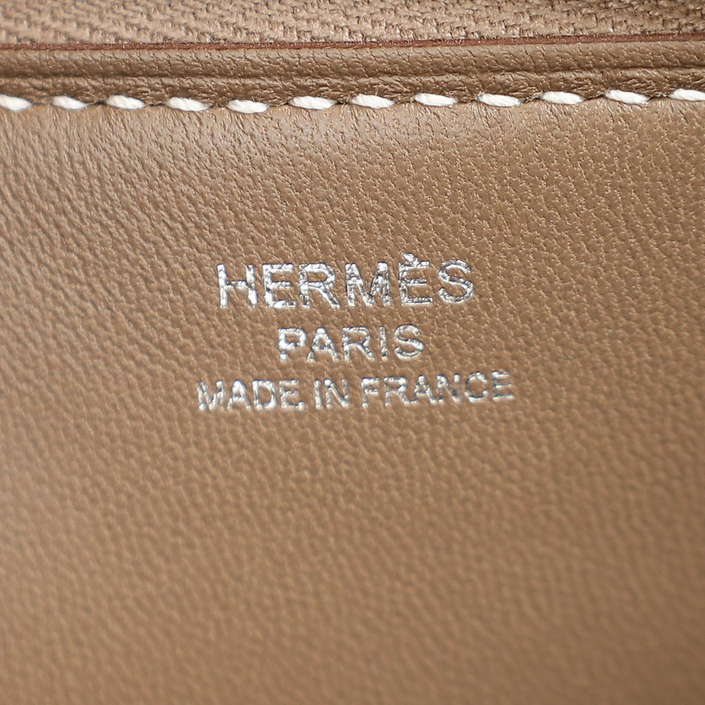 Hermès Etoupe Cadenas clutch