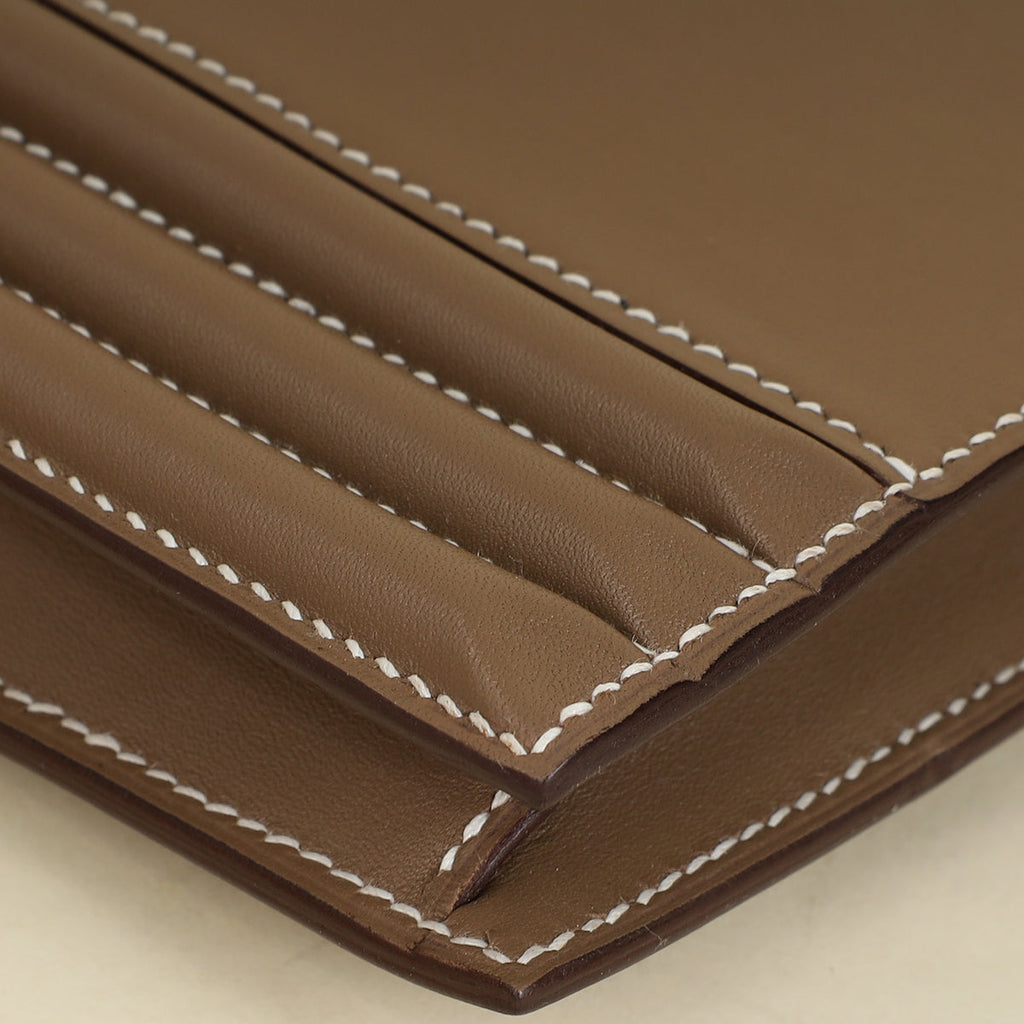 Hermès Etoupe Cadenas clutch