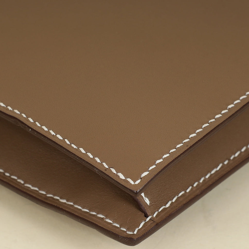 Hermès Etoupe Cadenas clutch