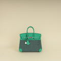 Hermes Tricolor Toile Quadrille Birkin 25 Bag