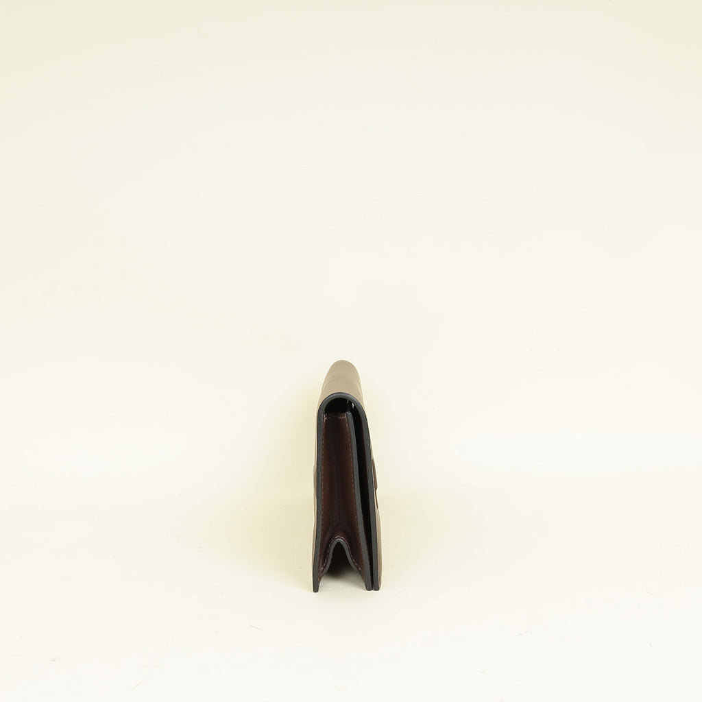 Hermes Rouge Sellier Birkin Shadow Clutch