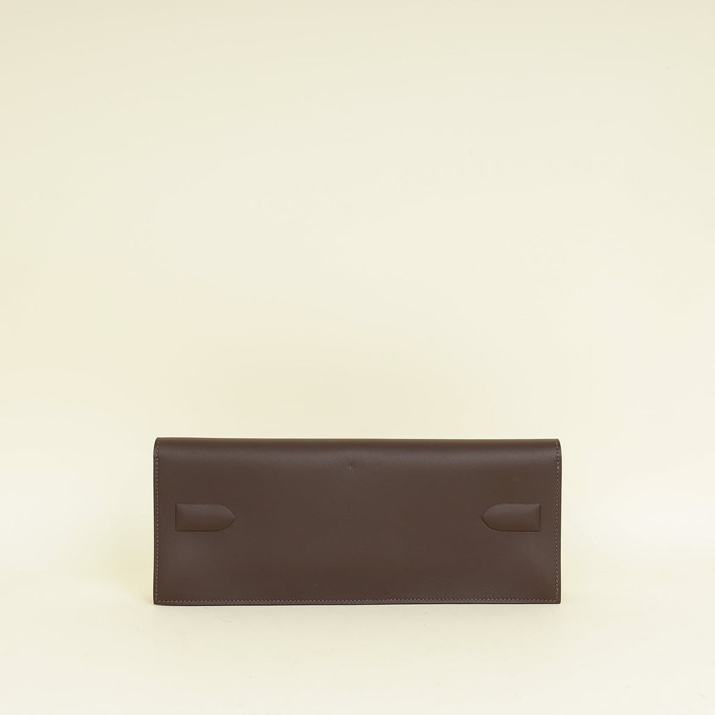 Hermes Rouge Sellier Birkin Shadow Clutch
