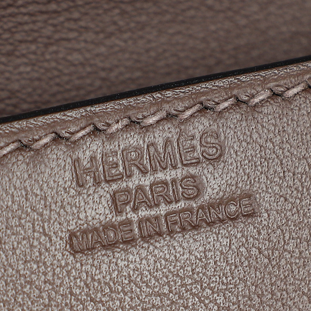 Hermes Rouge Sellier Birkin Shadow Clutch