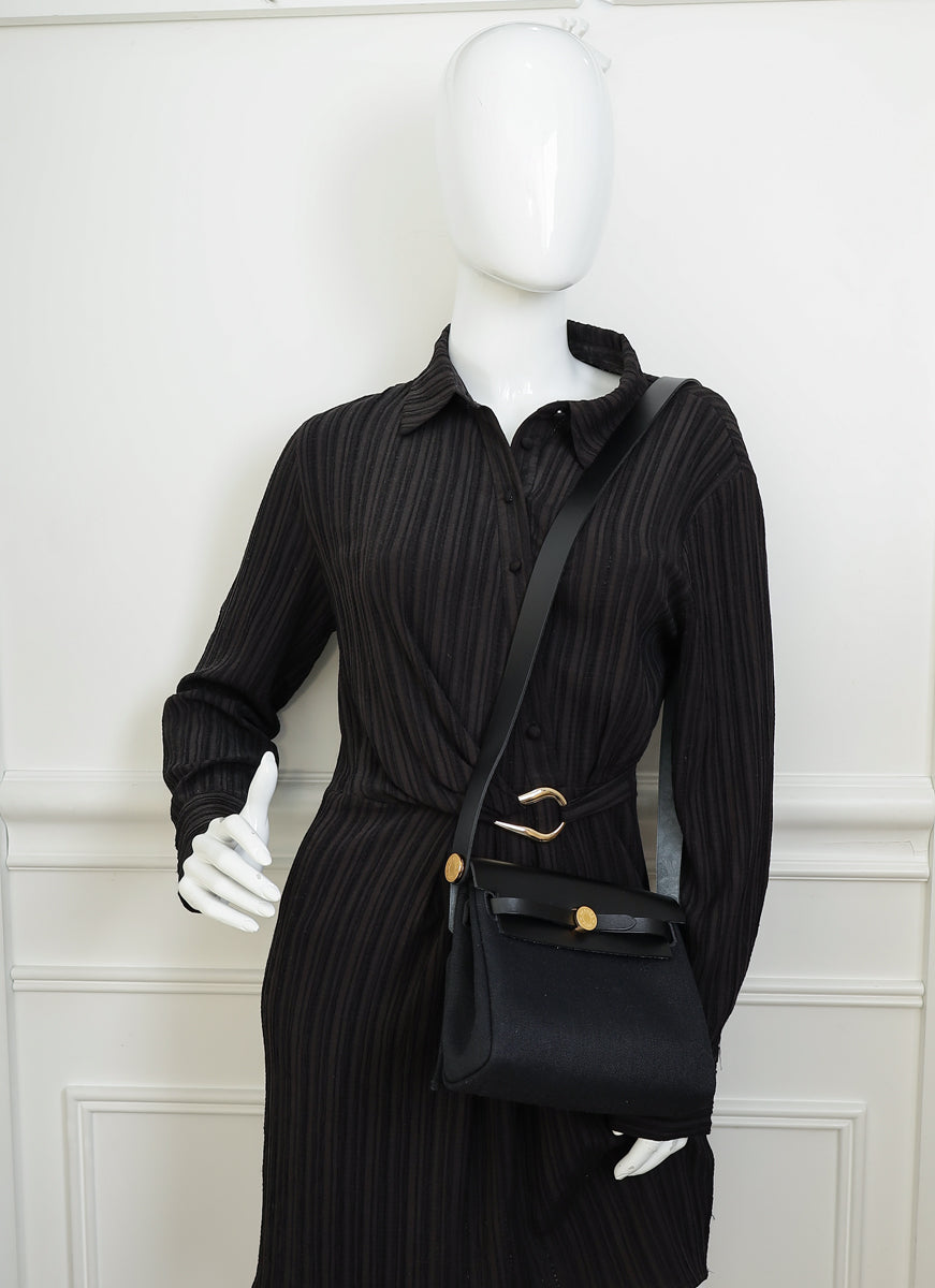 Hermes Noir Herbag Zip 20 Mini Bag