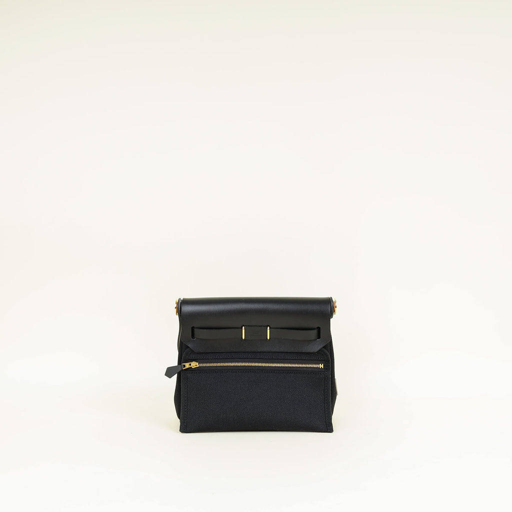 Hermes Noir Herbag Zip 20 Mini Bag