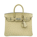 Hermes Parchemin Ostrich Birkin 25 Bag