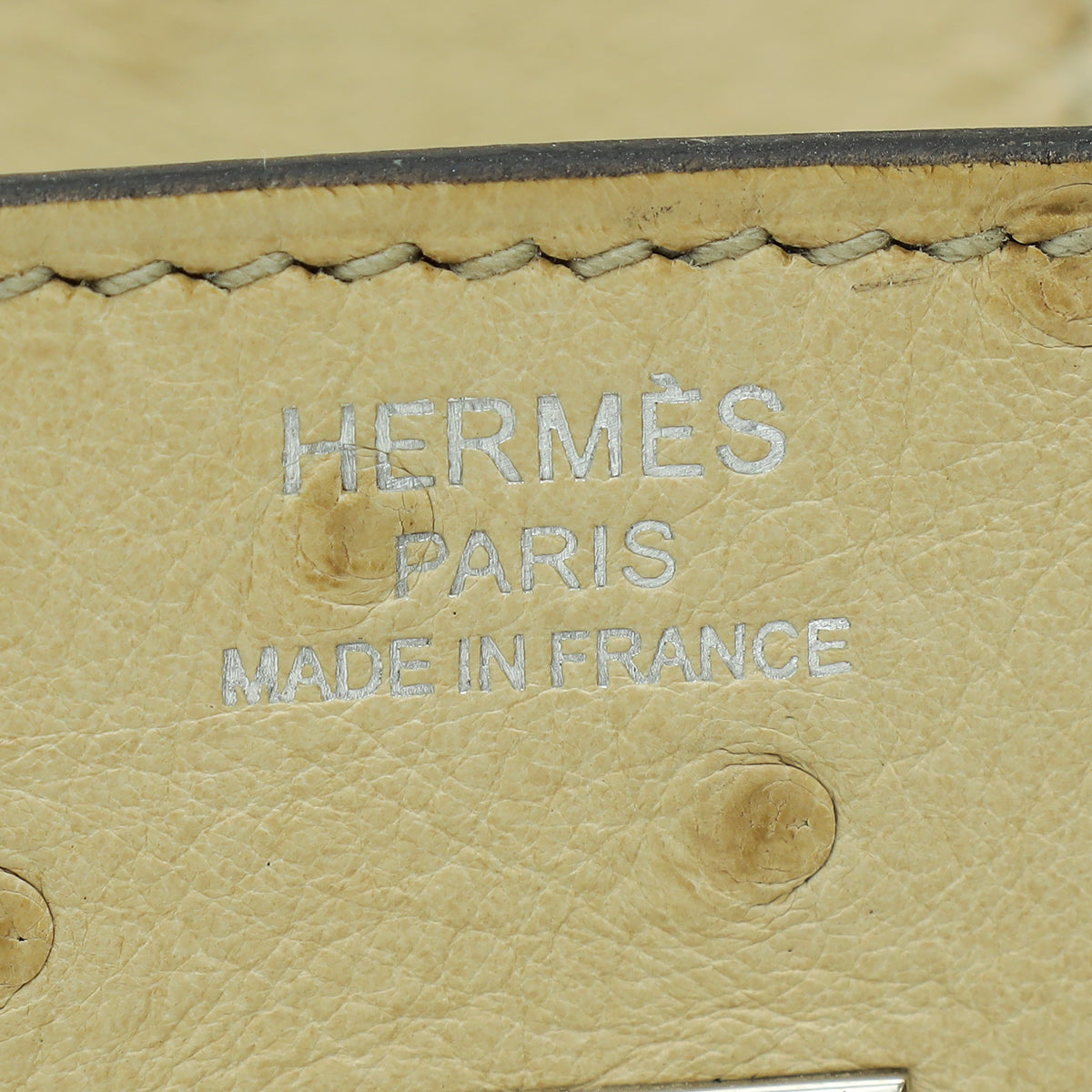 Hermes Parchemin Ostrich Birkin 25 Bag