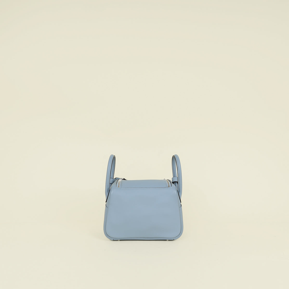 Hermes Bleu Lin Mini Lindy Bag