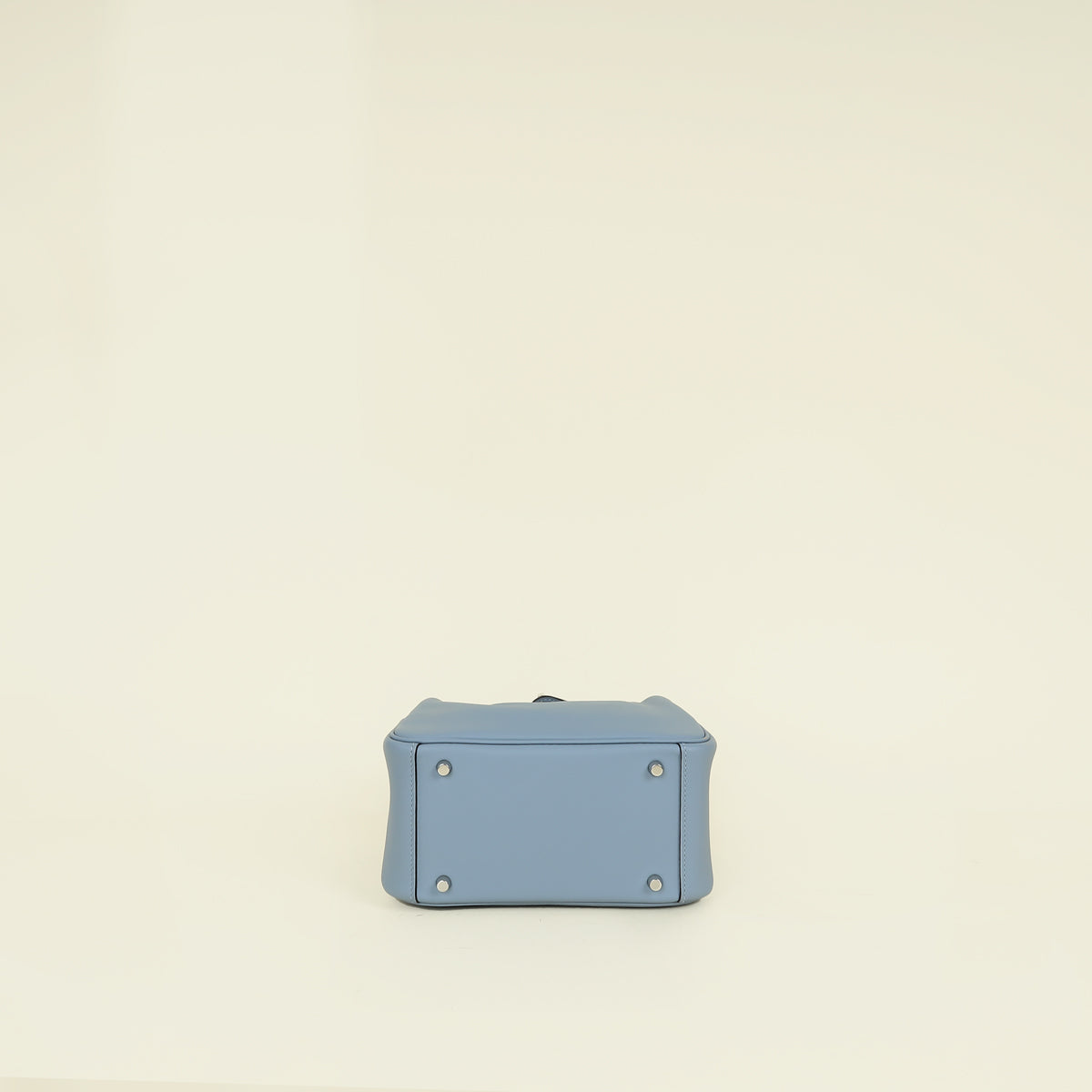 Hermes Bleu Lin Mini Lindy Bag