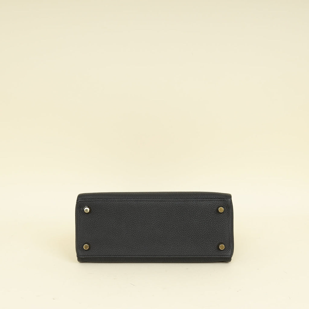 Hermes Noir Retourne Kelly Touch 25 Bag