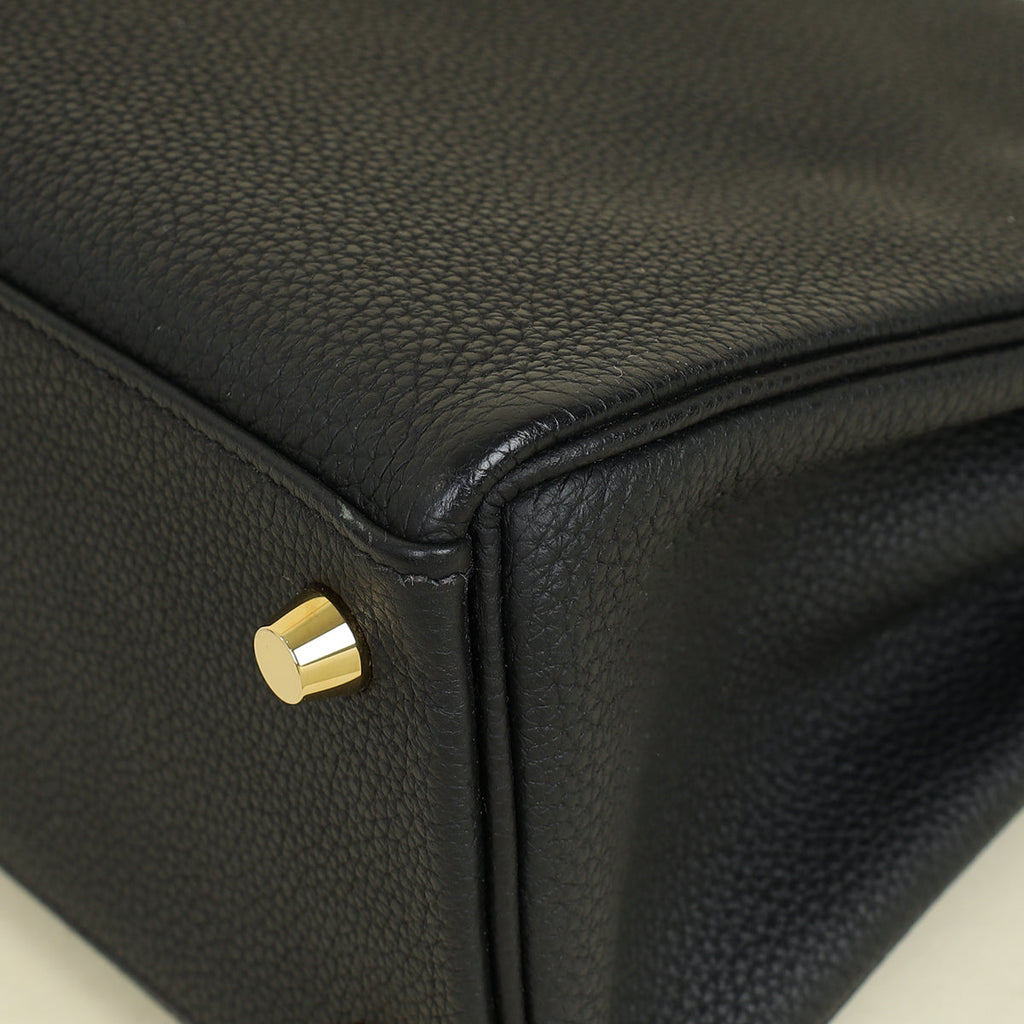 Hermes Noir Retourne Kelly Touch 25 Bag