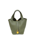 Hermes Vert Olive Picotin Lock 18 Bag
