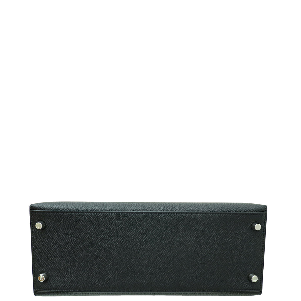 Hermes Noir Sellier Kelly 28 Bag