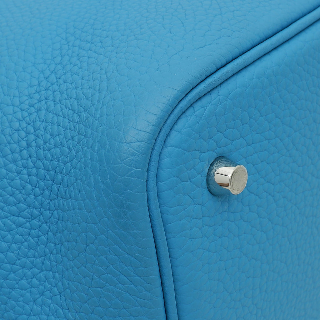 Hermes Bleu Frida Picotin Lock 22 Bag