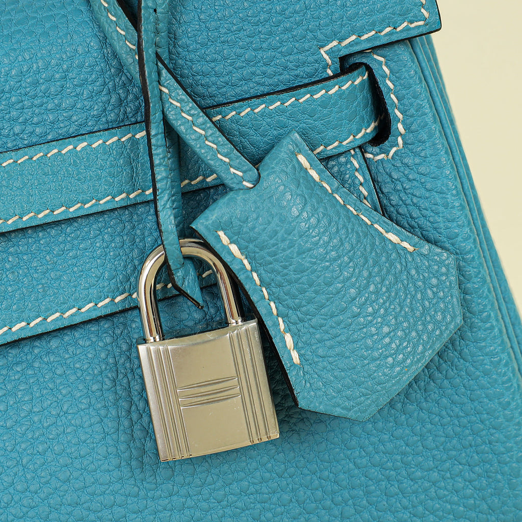 Hermes Blue Jean Retourne Kelly 25 Bag