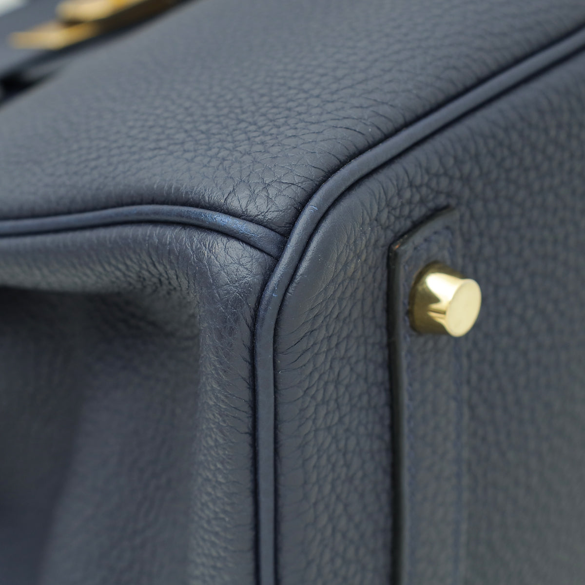 Hermes Bleu Nuit Retourne Birkin 30 Bag