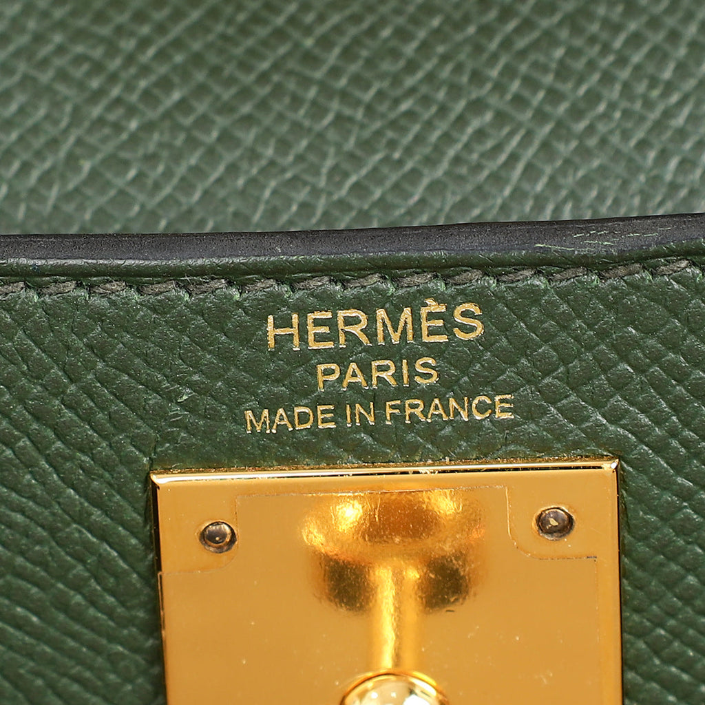 Hermes Vert Anglais Sellier Kelly 28 Bag