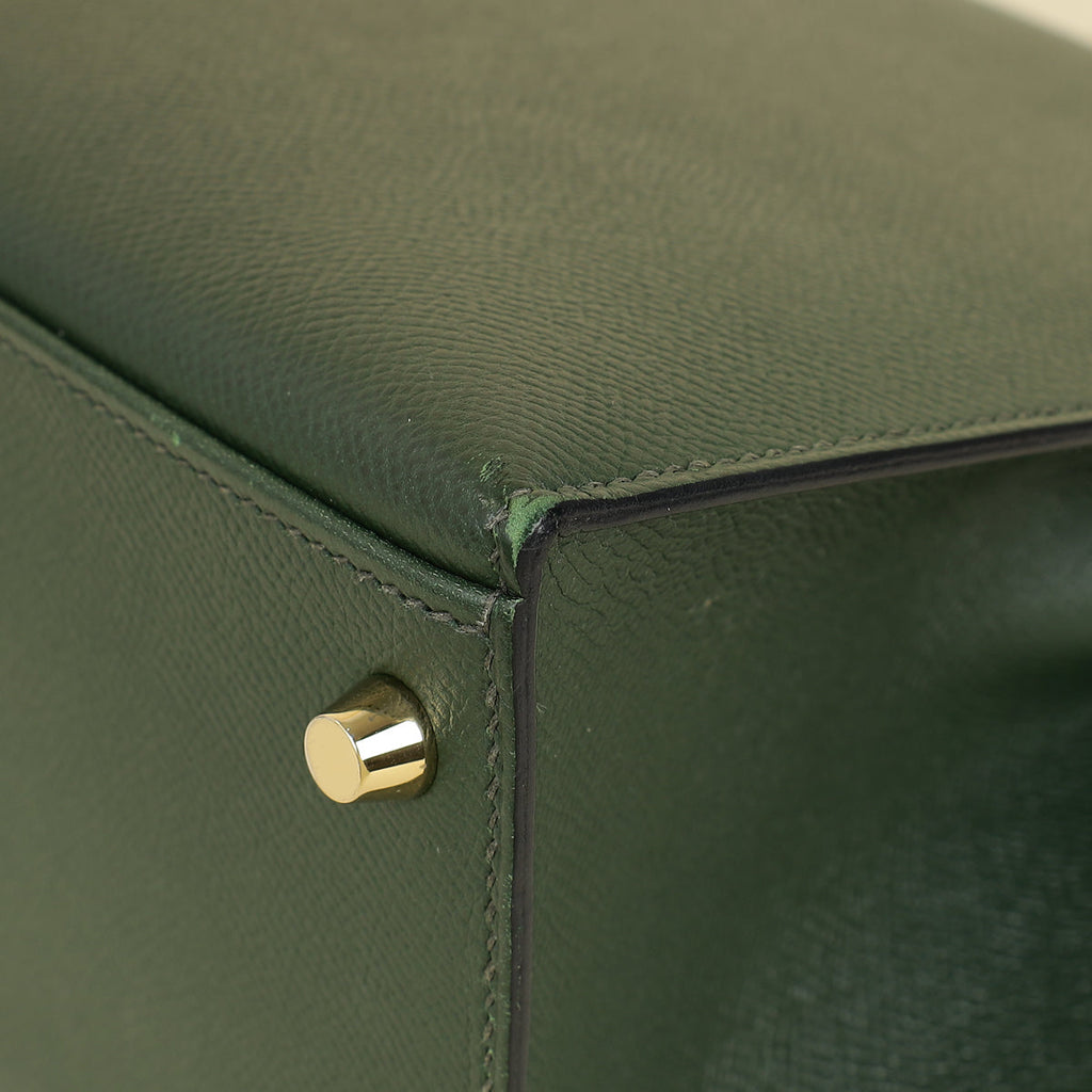 Hermes Vert Anglais Sellier Kelly 28 Bag