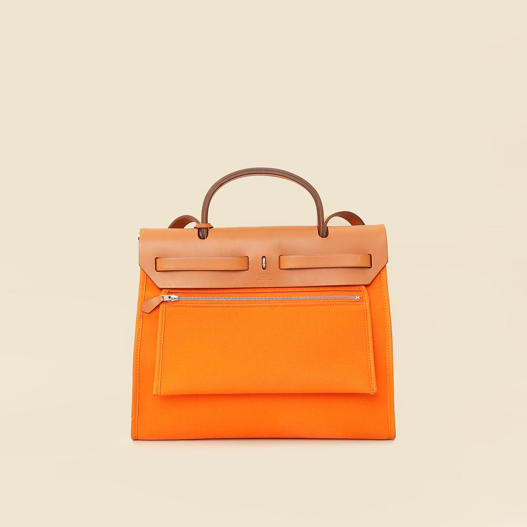 Hermes Orange Sellier Herbag Zip 31 PM Bag