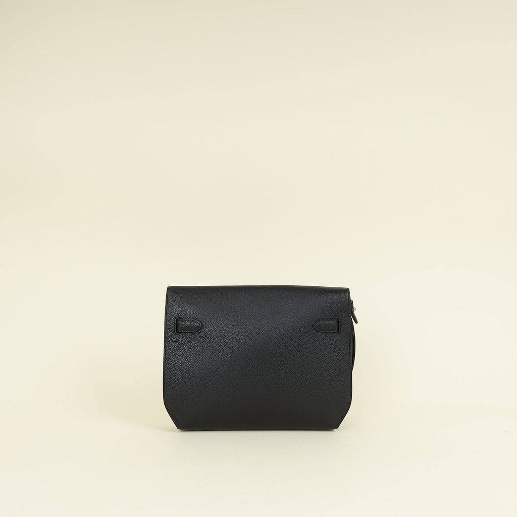 Hermes Noir Kelly Depeches 25 Pouch