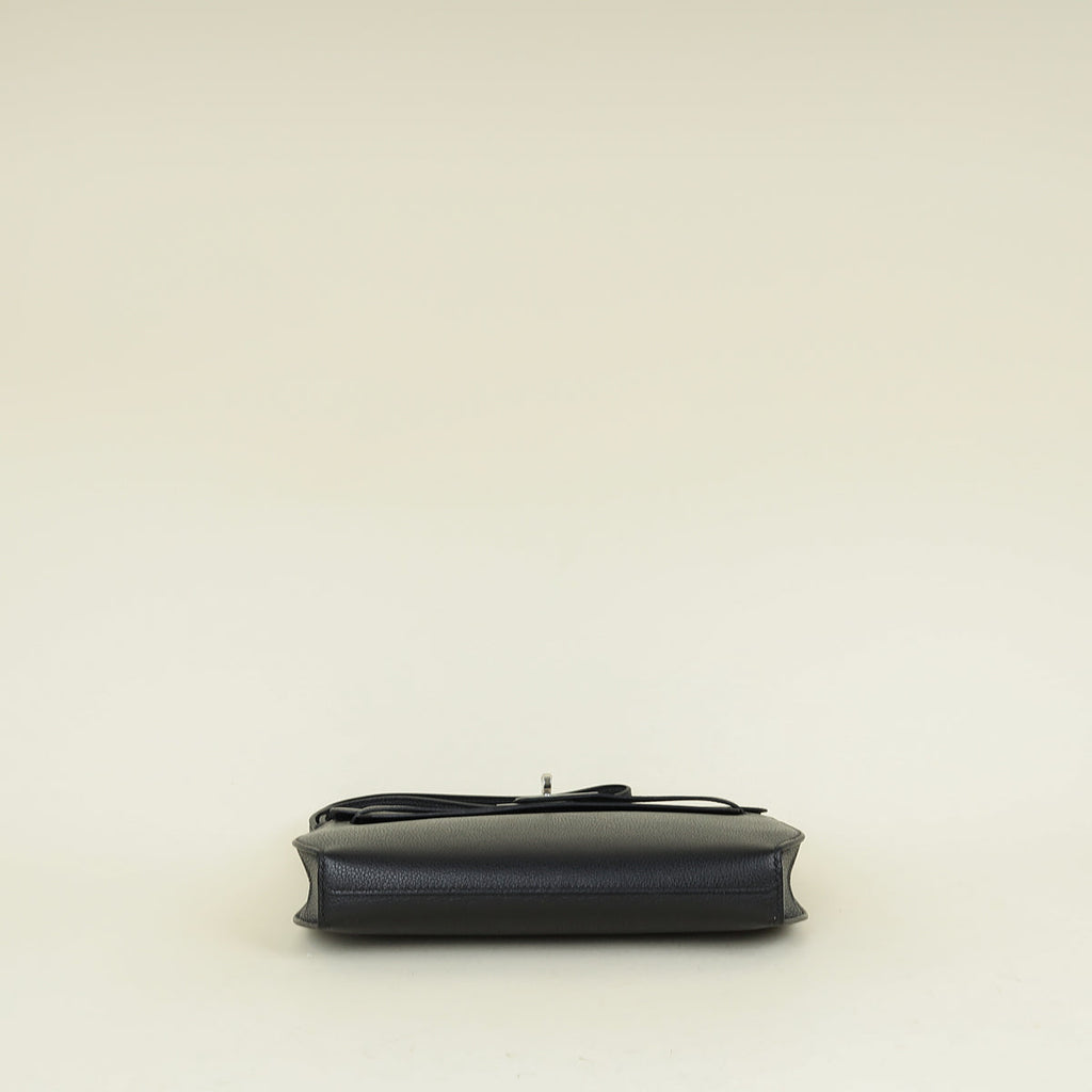 Hermes Noir Kelly Depeches 25 Pouch