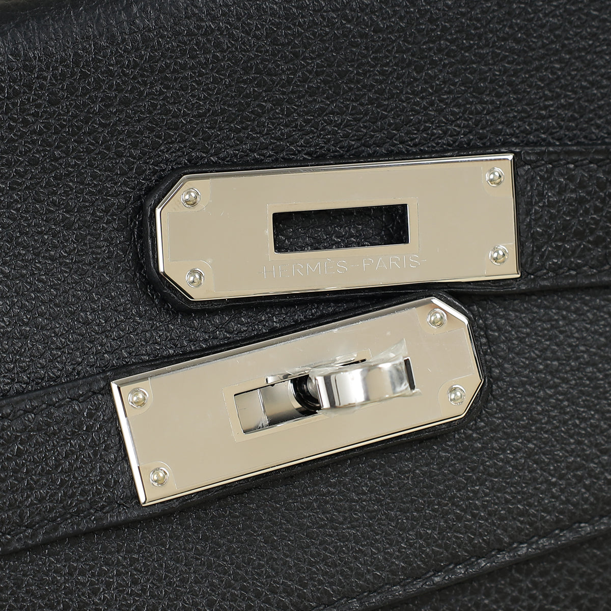 Hermes Noir Kelly Depeches 25 Pouch