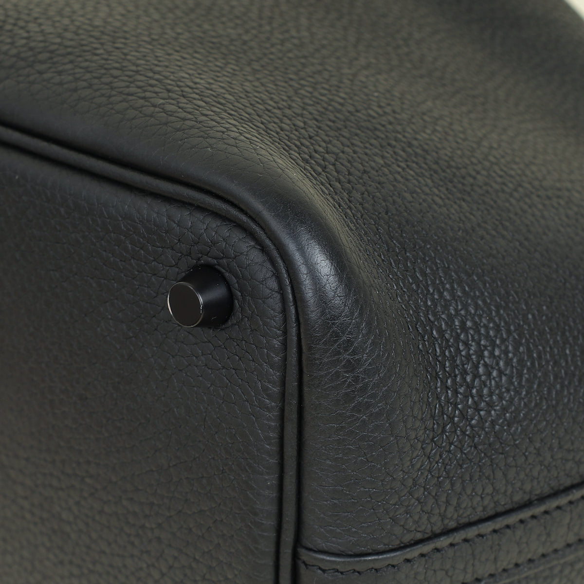Hermes Monochrome Picotin Lock 18 Bag W/ Twilly