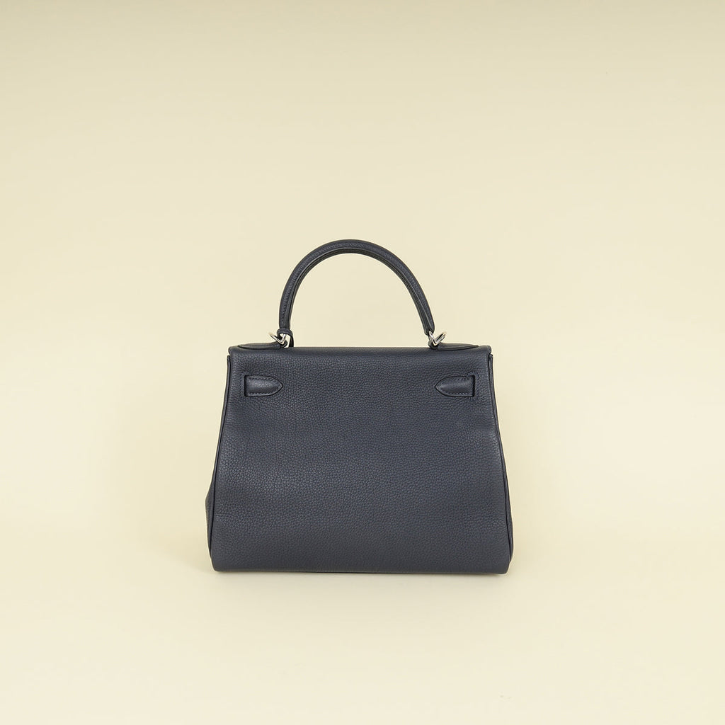 Hermes Bleu Nuit Retourne Kelly 28 Bag