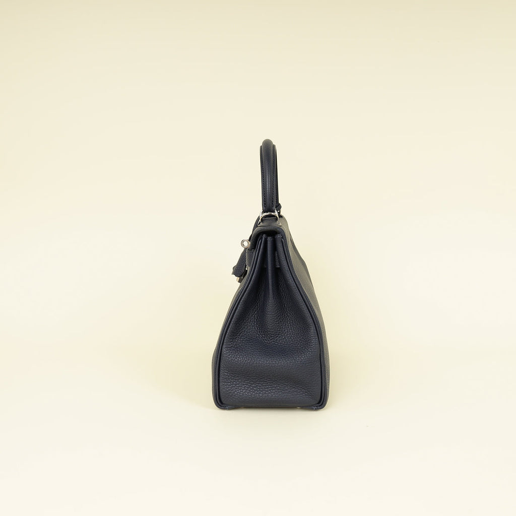 Hermes Bleu Nuit Retourne Kelly 28 Bag